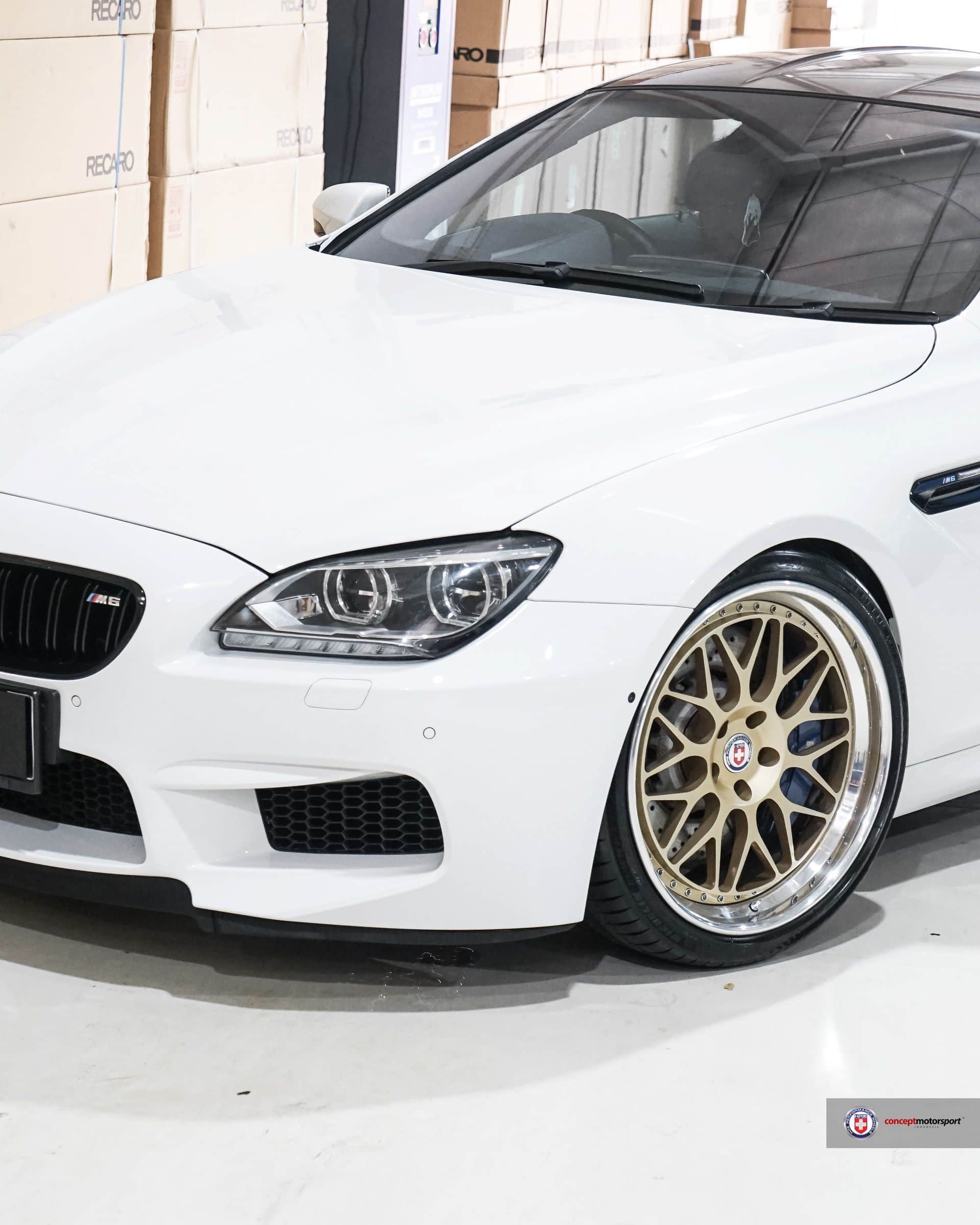 White BMW M6 with HRE Wheels (2)